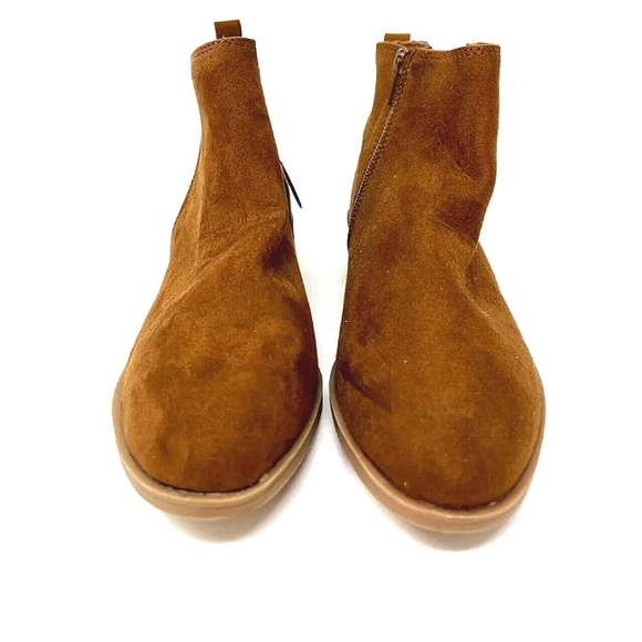 SO Avery Vegan Suede Ankle Boots in Terra Cotta - Picture 5 of 7